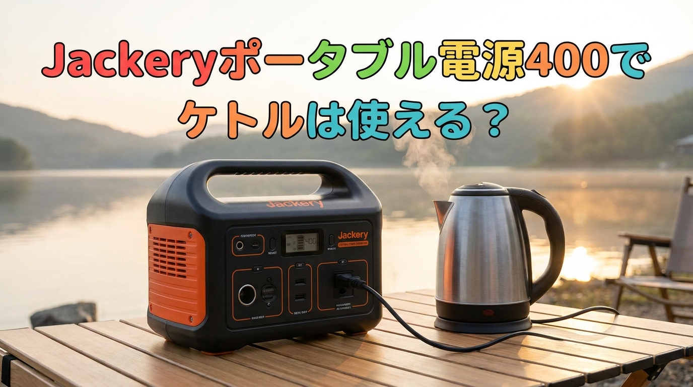Jackeryポータブル電源400でケトルは使える？