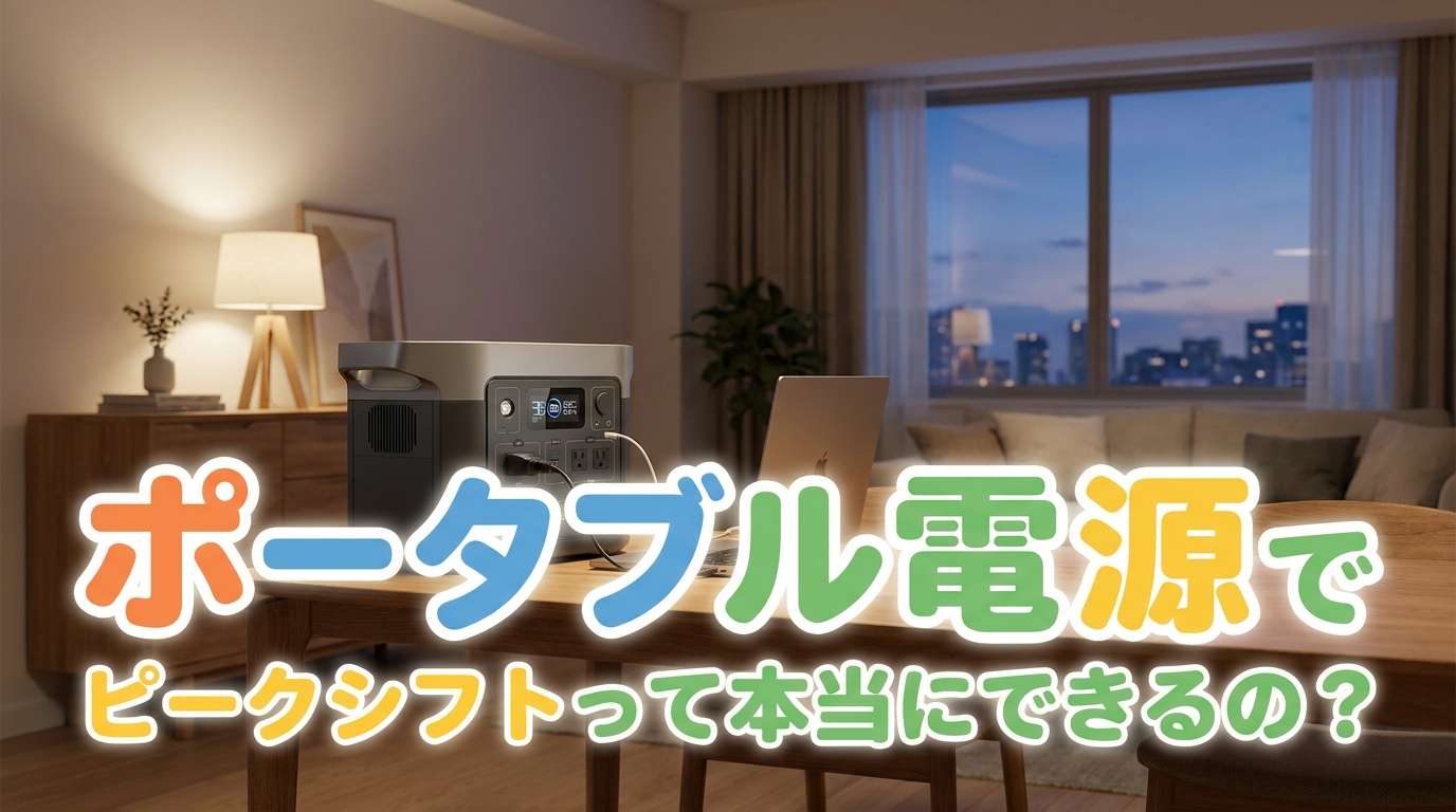 ポータブル電源でピークシフトって本当にできるの？