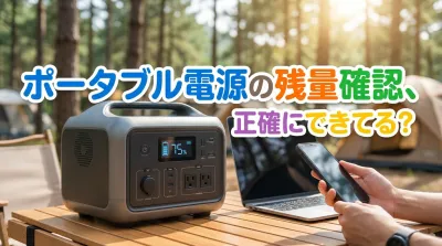 ポータブル電源の残量確認、正確にできてる？