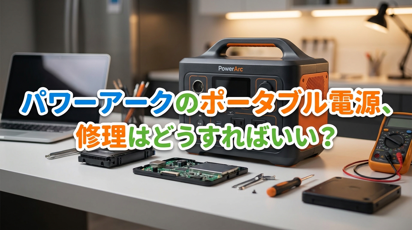 パワーアークのポータブル電源、修理はどうすればいい？