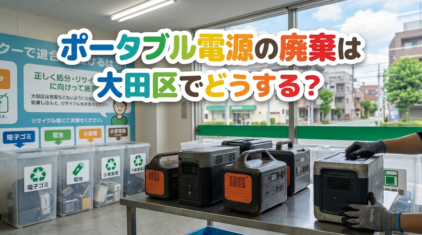 ポータブル電源の廃棄は大田区でどうする？