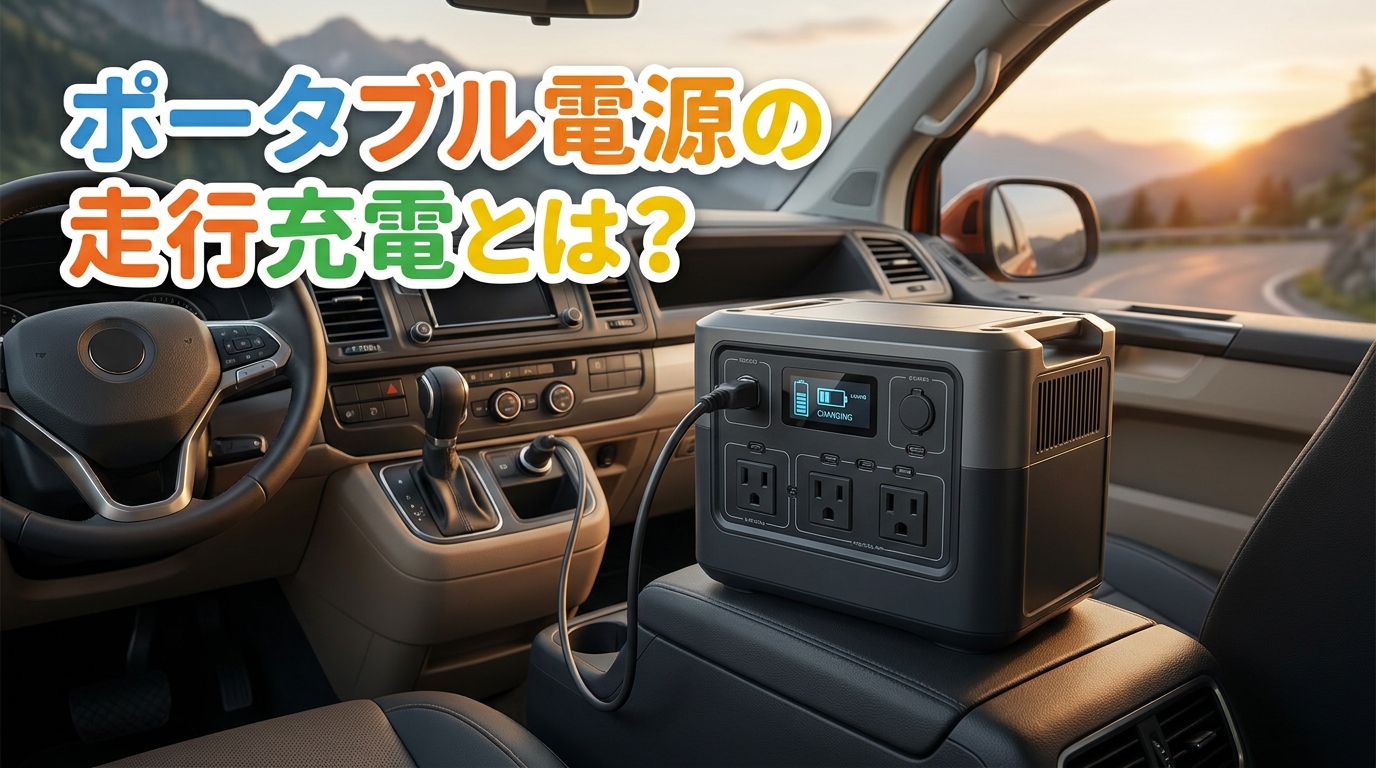 ポータブル電源の走行充電とは？