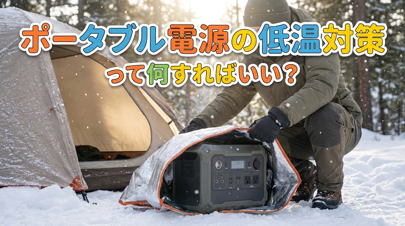 ポータブル電源の低温対策って何すればいい？