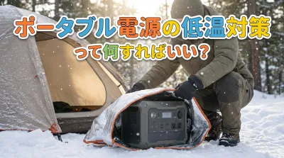 ポータブル電源の低温対策って何すればいい？