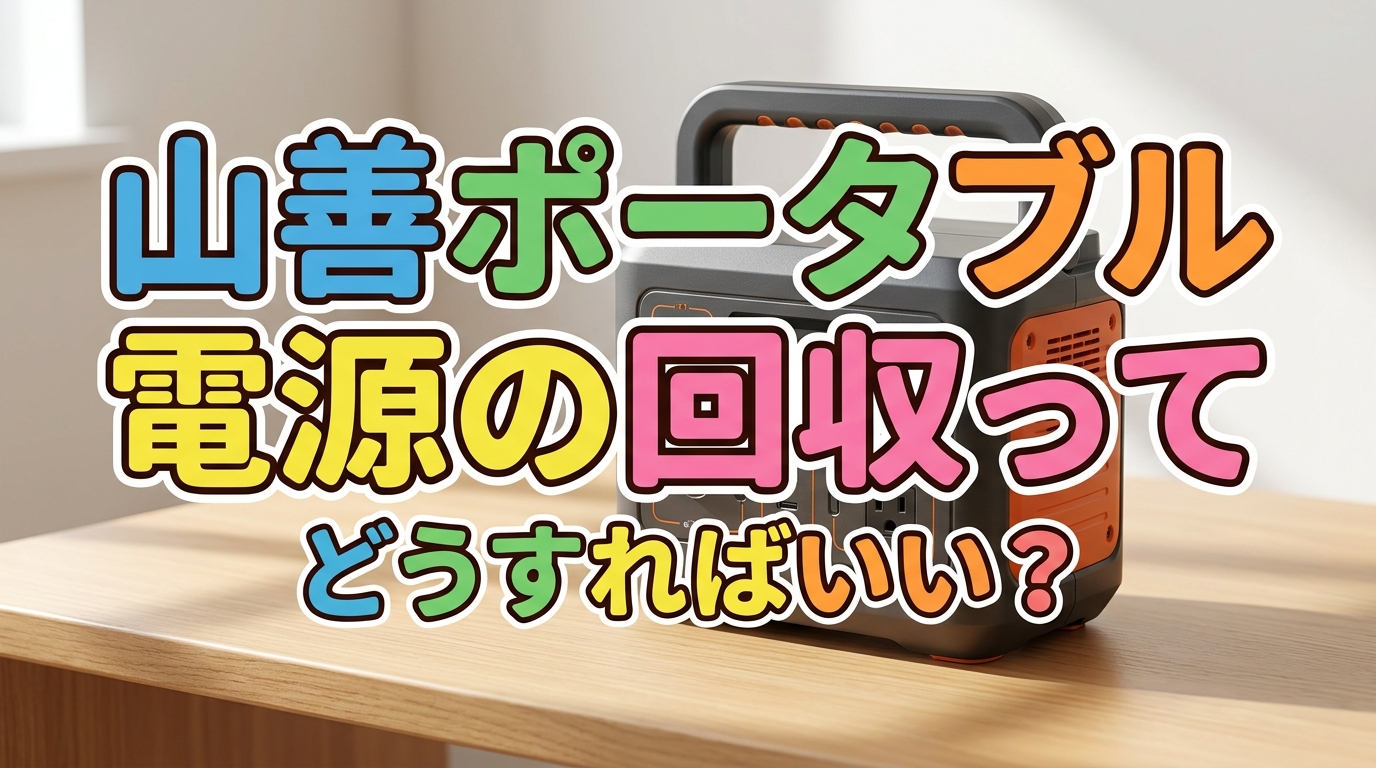 山善ポータブル電源の回収ってどうすればいい？