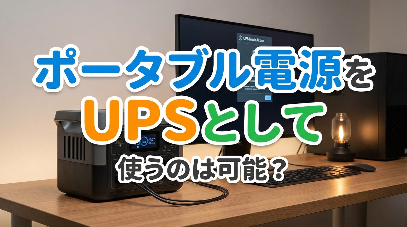 ポータブル電源をUPSとして使うのは可能？