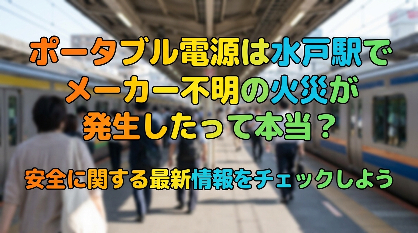 ポータブル電源は水戸駅でメーカー不明の火災が発生したって本当？
