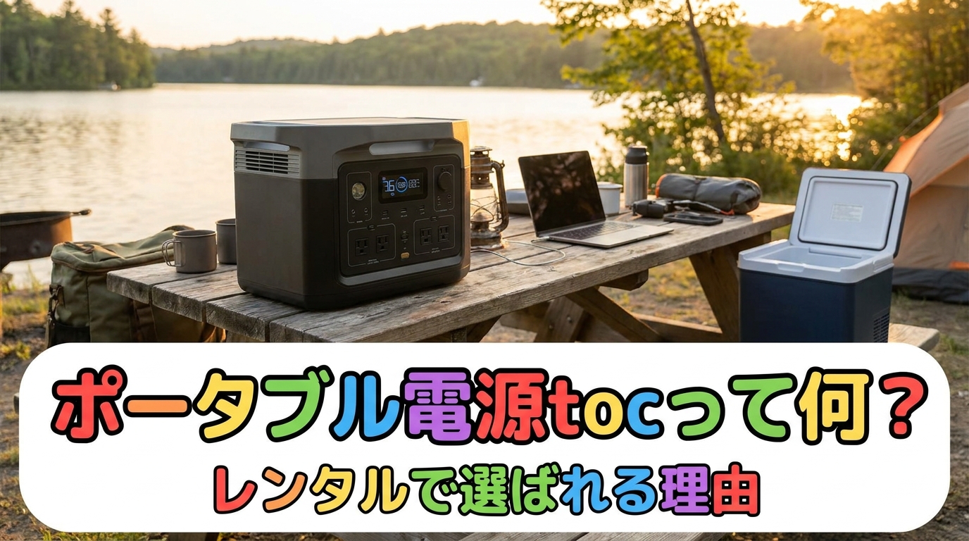 ポータブル電源tocって何？レンタルで選ばれる理由