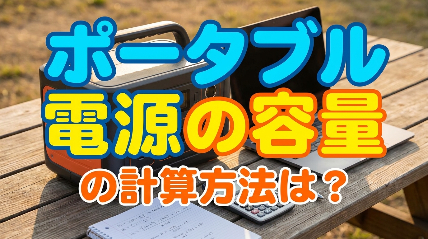ポータブル電源の容量の計算方法は？