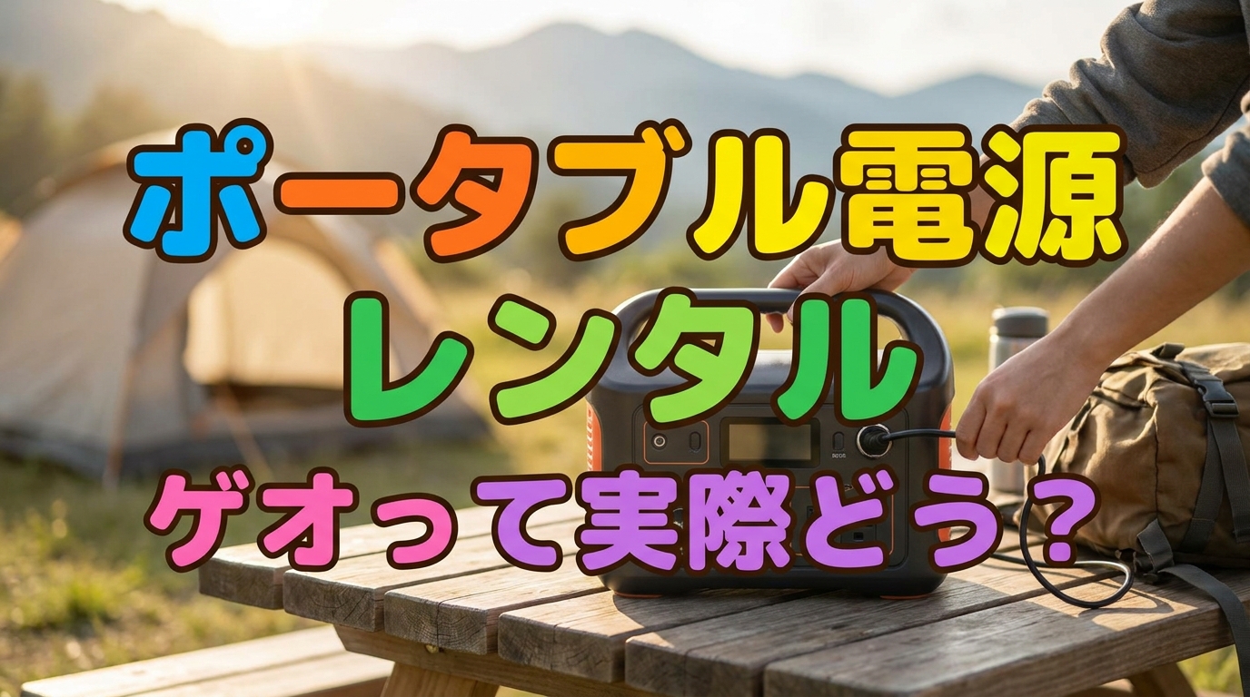 ポータブル電源レンタルゲオって実際どう？