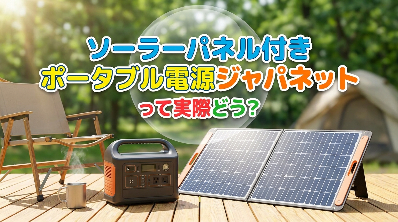ソーラーパネル付きポータブル電源ジャパネットって実際どう？