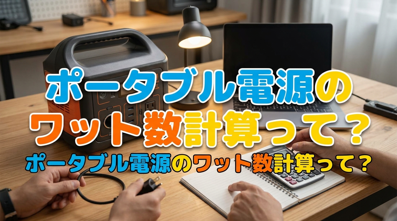 ポータブル電源のワット数計算って？