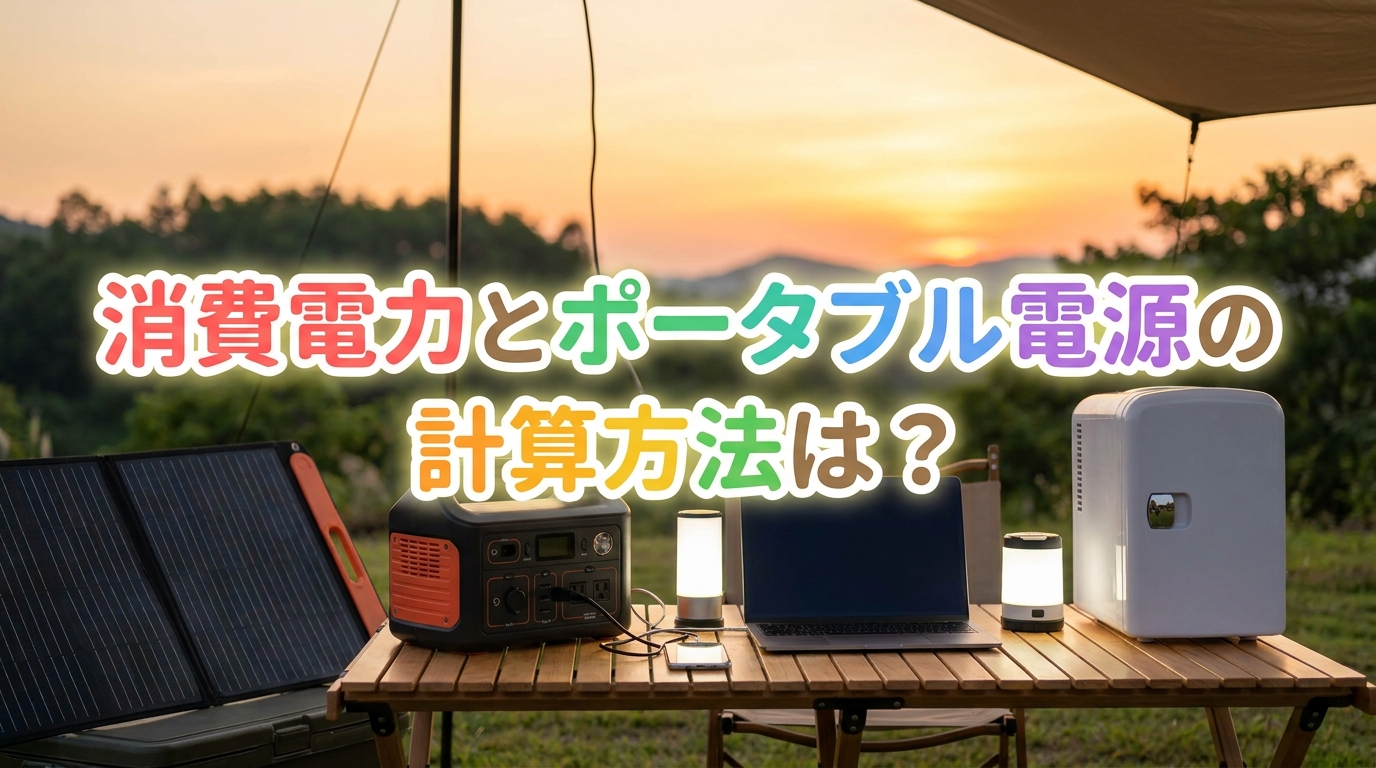 消費電力とポータブル電源の計算方法は？
