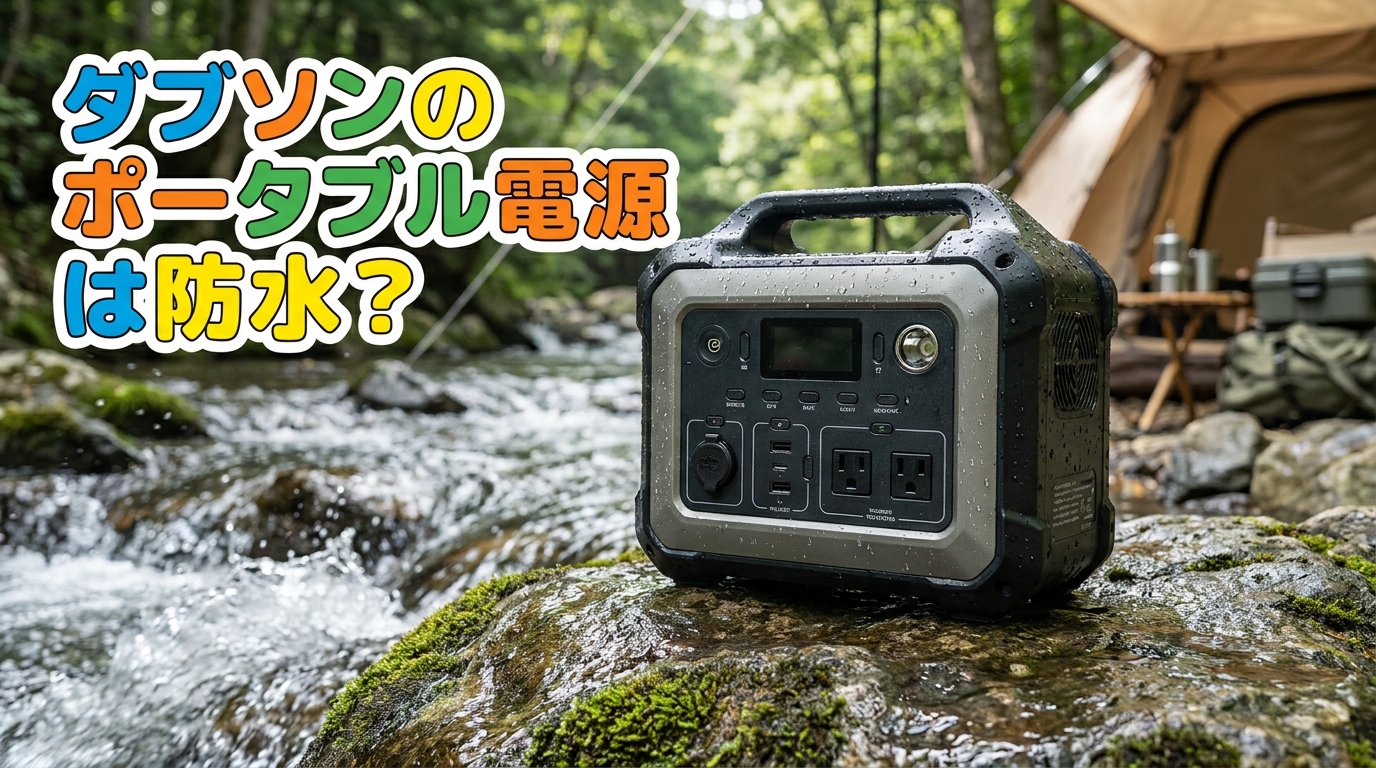 ダブソンのポータブル電源は防水?