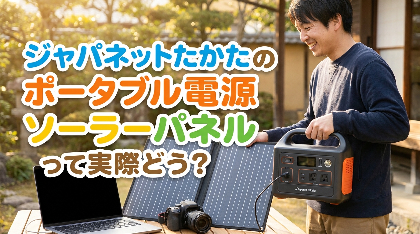 ジャパネットたかたのポータブル電源ソーラーパネルって実際どう？