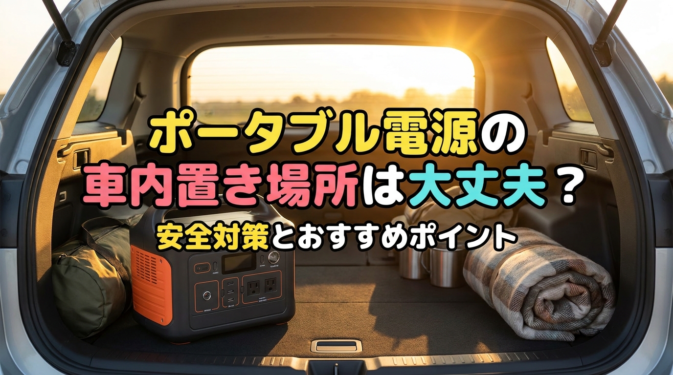 ポータブル電源の車内置き場所は大丈夫?
