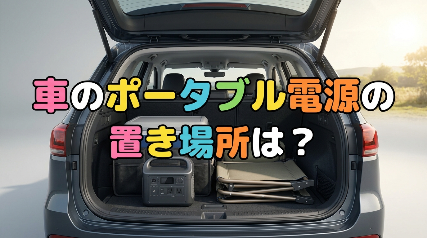 車のポータブル電源の置き場所は？