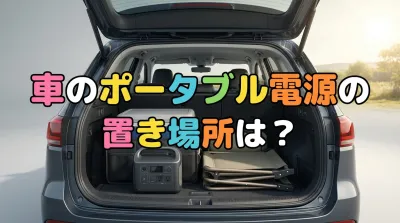 車のポータブル電源の置き場所は？