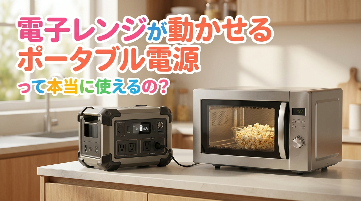 電子レンジが動かせるポータブル電源って本当に使えるの?
