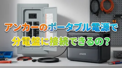 アンカーのポータブル電源で分電盤に接続できるの？