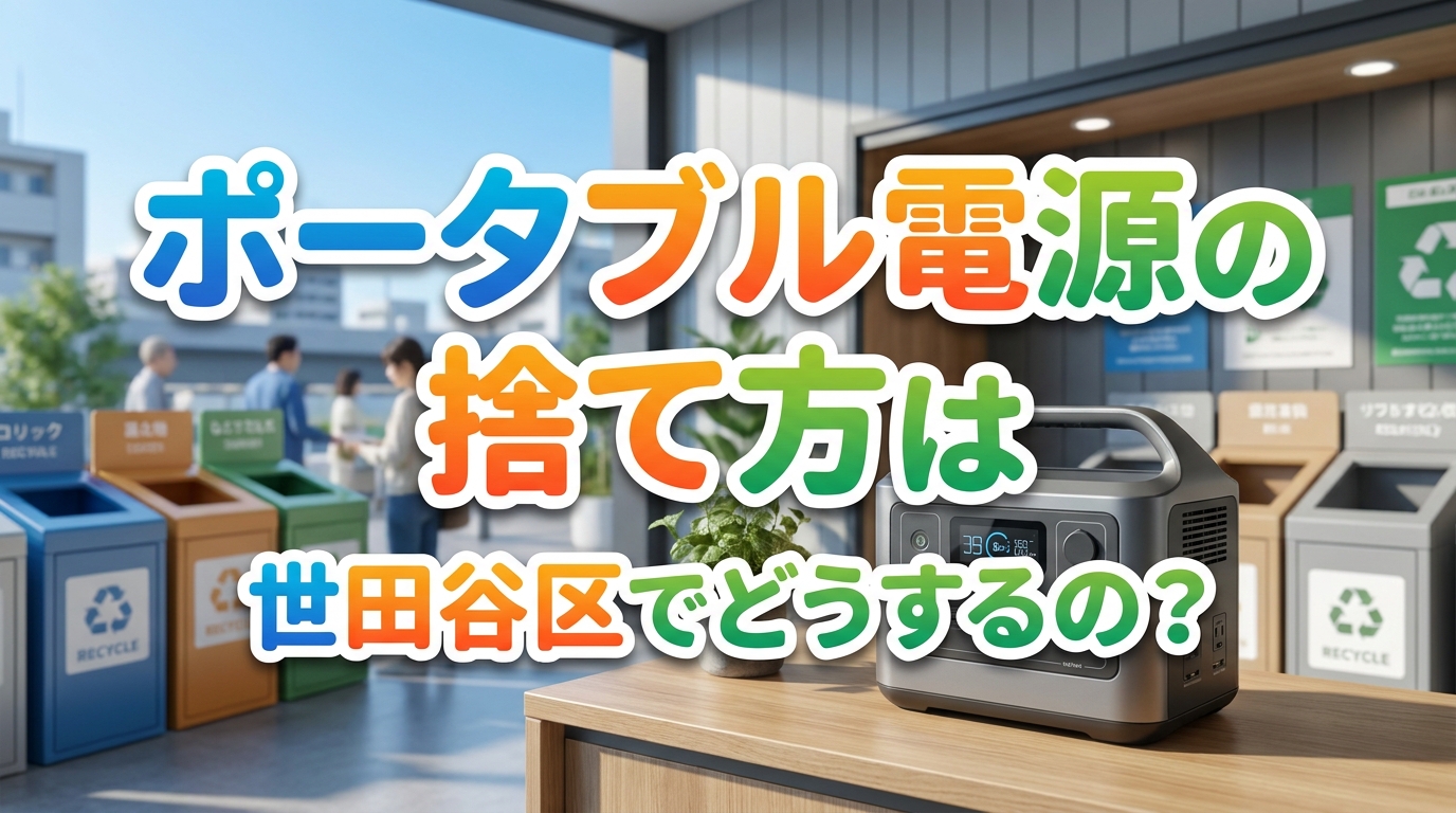 ポータブル電源の捨て方は世田谷区でどうするの?
