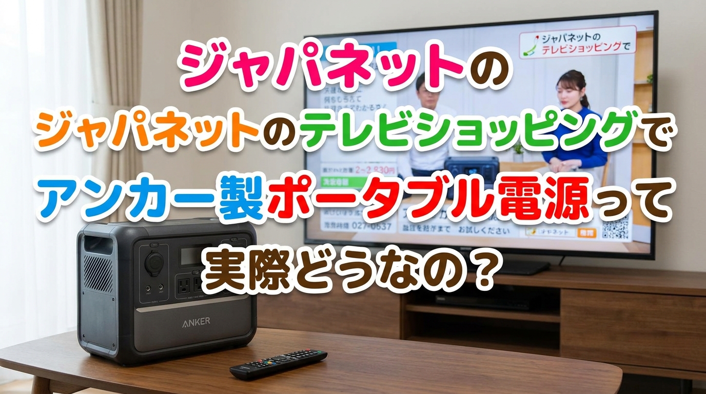 ジャパネットのテレビショッピングでアンカー製ポータブル電源って実際どうなの？
