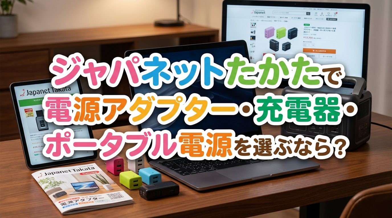 ジャパネットたかたで電源アダプター・充電器・ポータブル電源を選ぶなら?