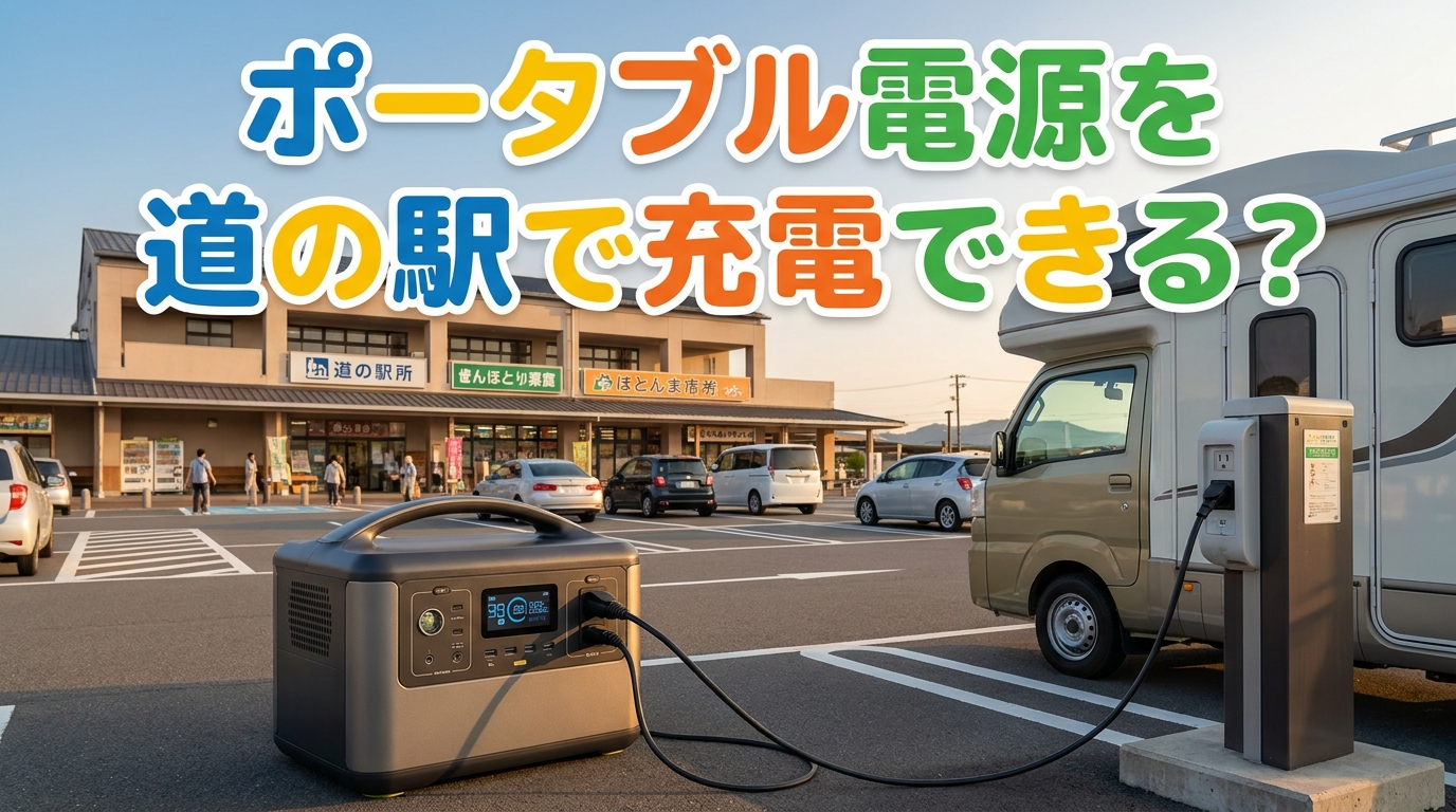 ポータブル電源を道の駅で充電できる？