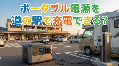 ポータブル電源を道の駅で充電できる？