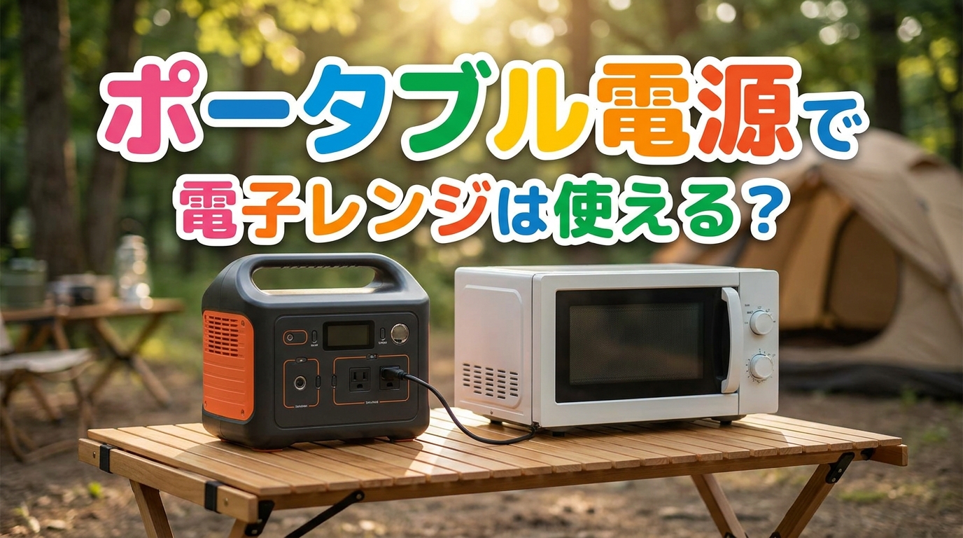 ポータブル電源で電子レンジは使える？