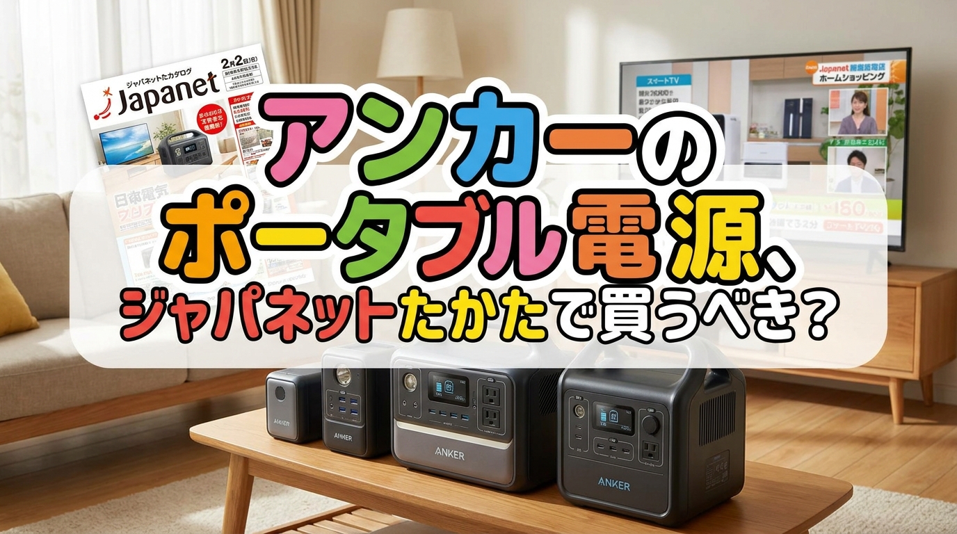 アンカーのポータブル電源、ジャパネットたかたで買うべき?