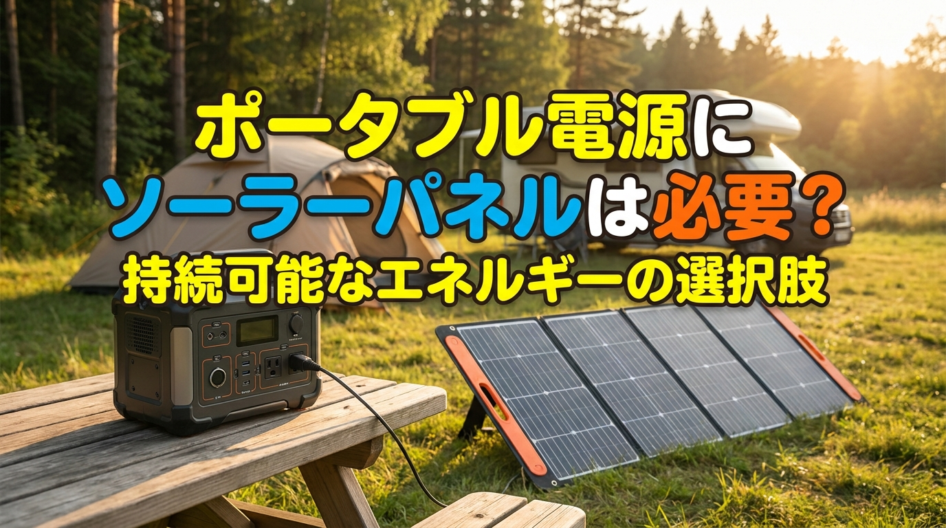 ポータブル電源にソーラーパネルは必要？