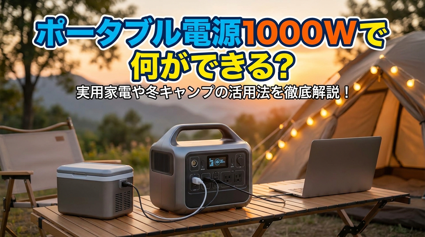 ポータブル電源1000Wで何ができる？