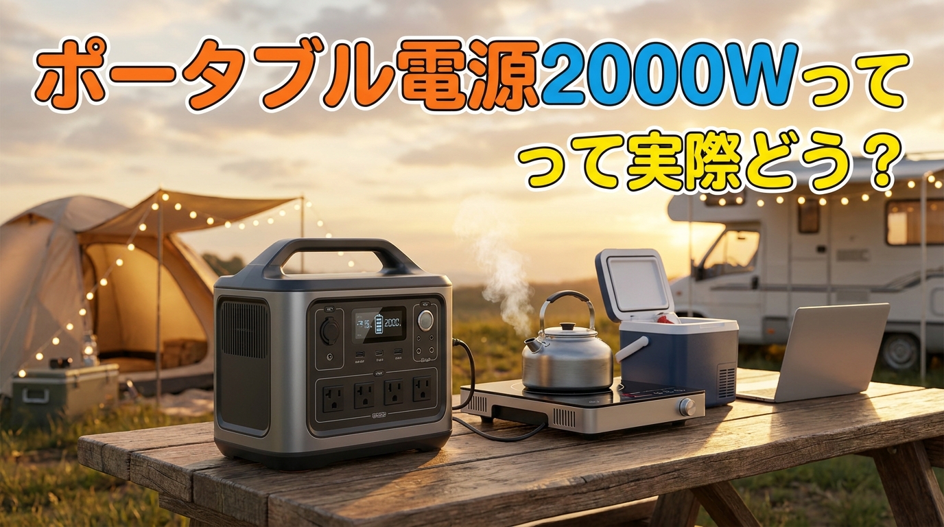 ポータブル電源2000wって実際どう？