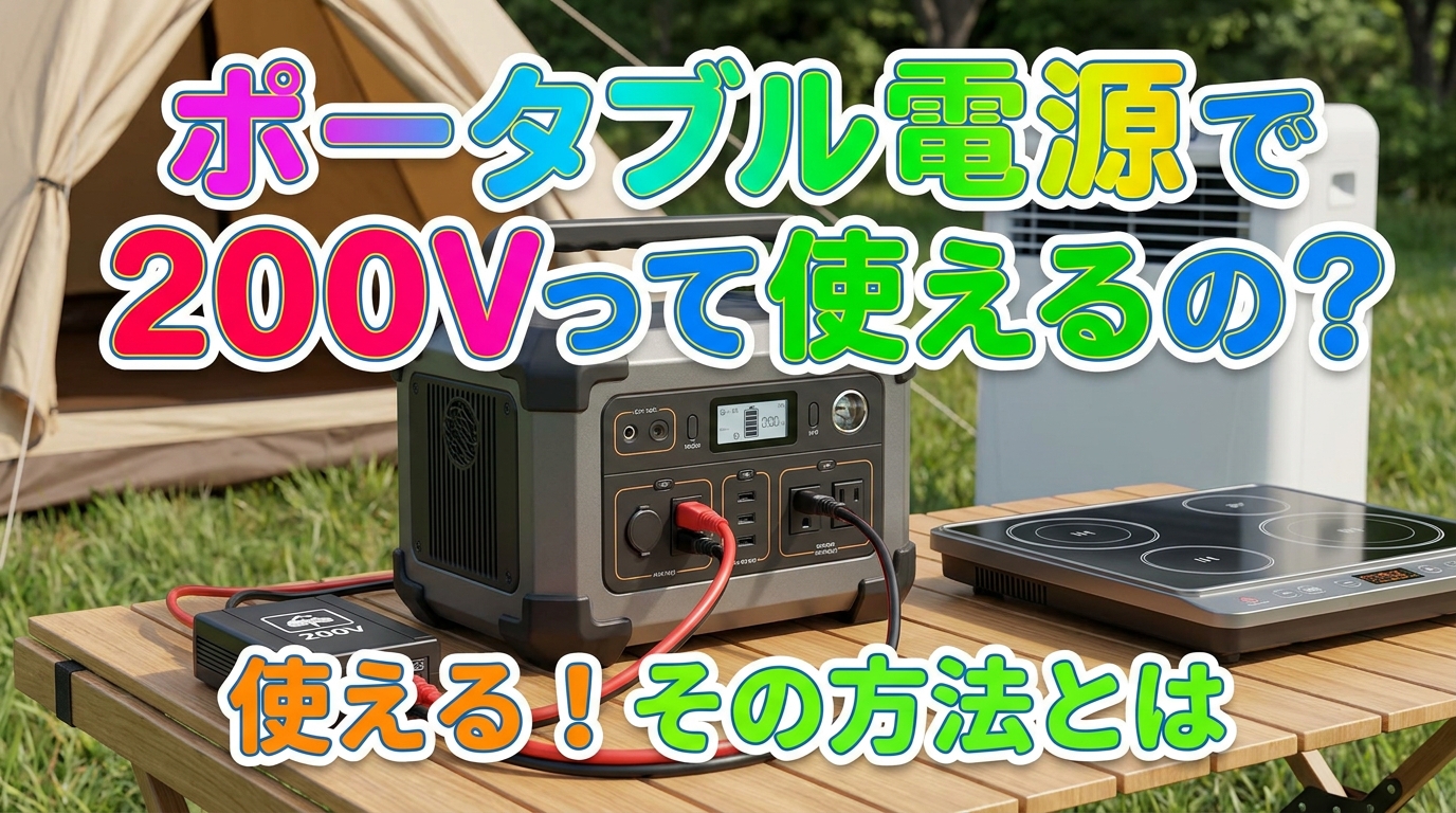 ポータブル電源で200Vって使えるの？