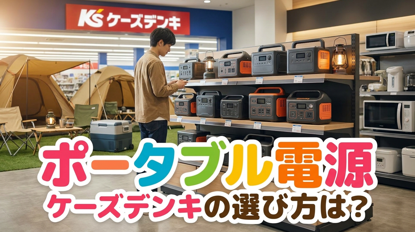 ポータブル電源ケーズデンキの選び方は?