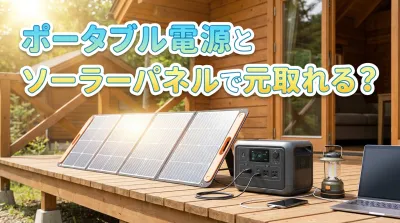 ポータブル電源とソーラーパネルで元取れる？