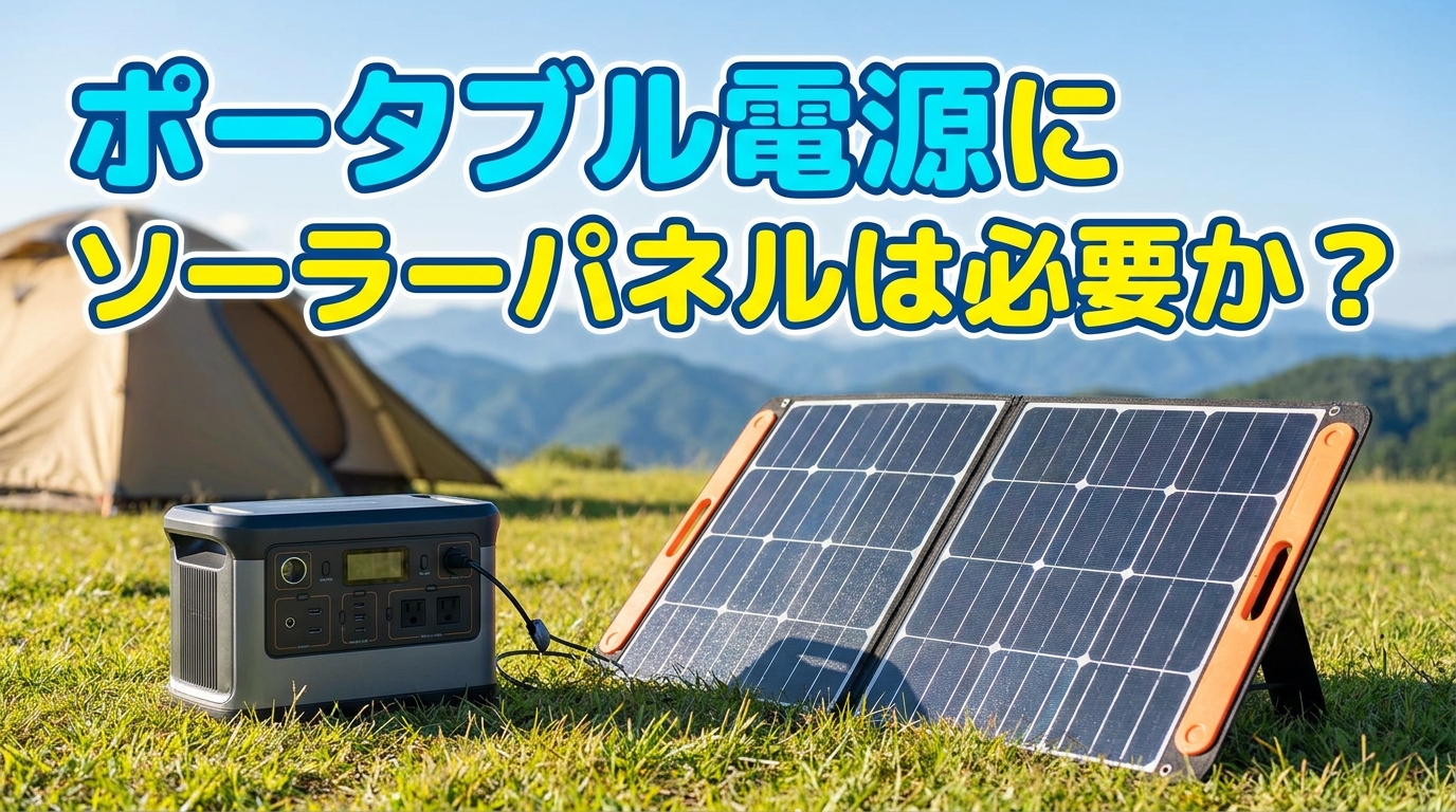 ポータブル電源にソーラーパネルは必要か？