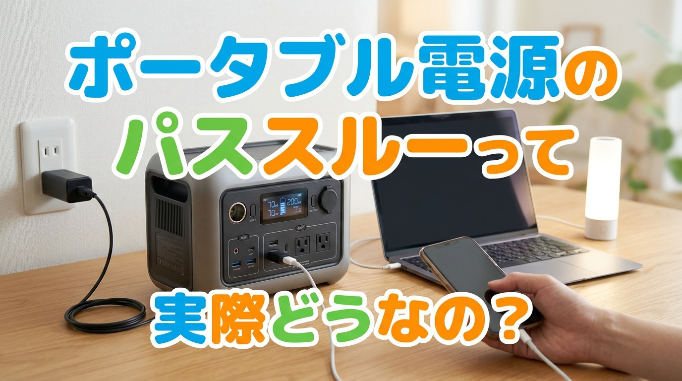 ポータブル電源のパススルーって実際どうなの？