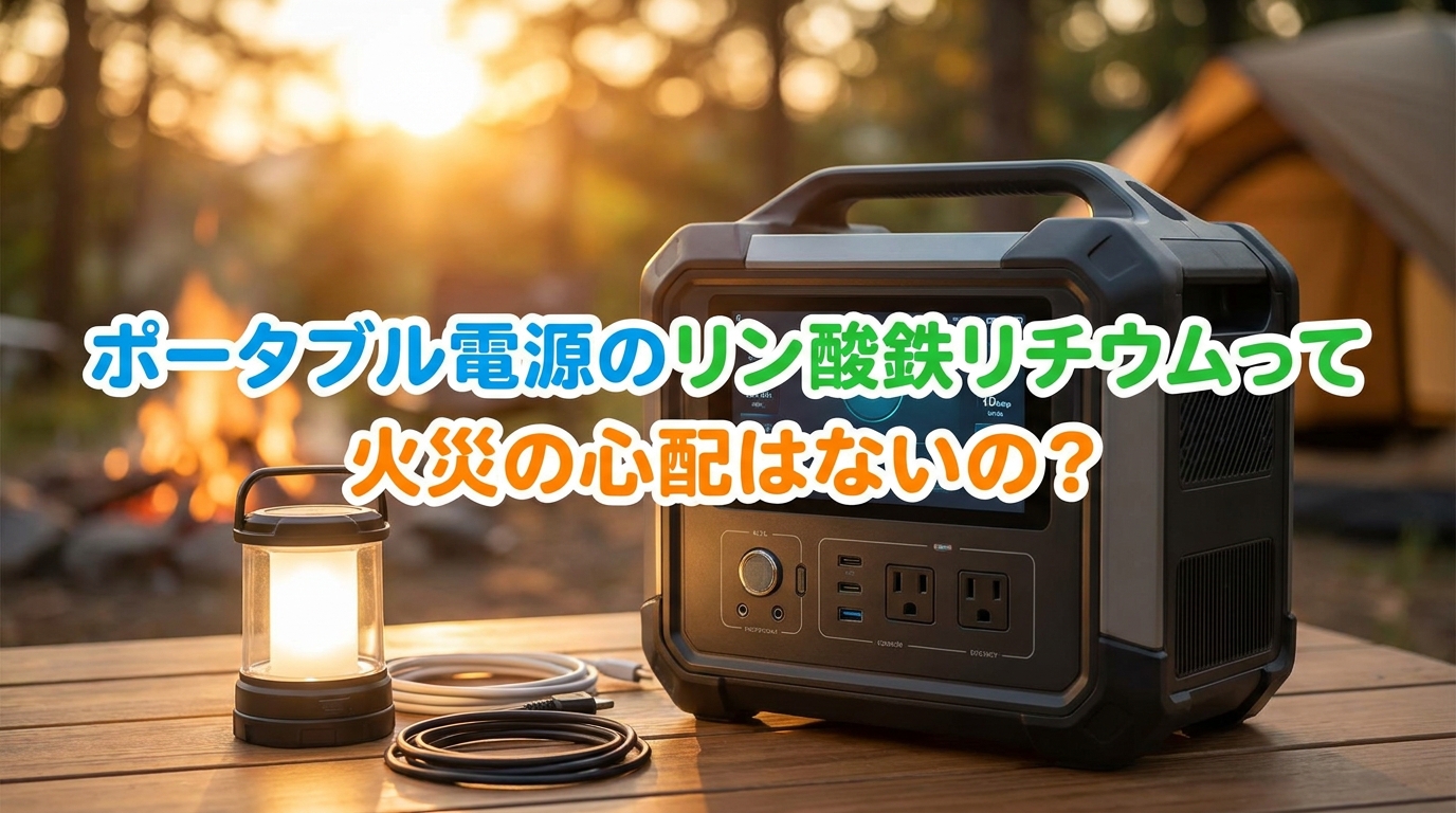 ポータブル電源のリン酸鉄リチウムって火災の心配はないの？