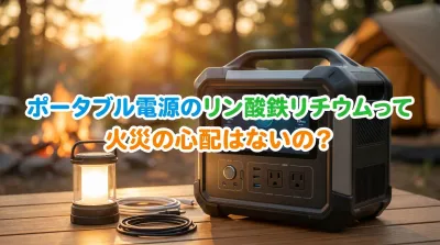 ポータブル電源のリン酸鉄リチウムって火災の心配はないの？