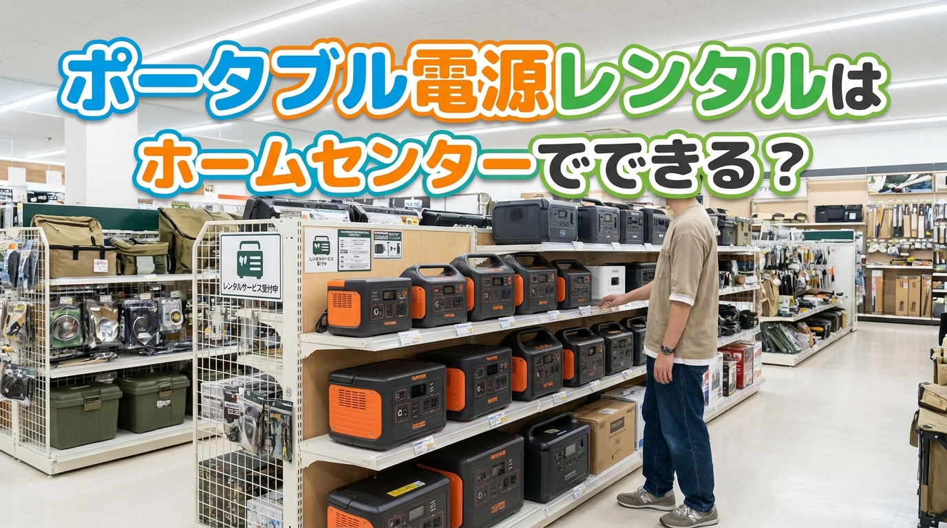 ポータブル電源レンタルはホームセンターでできる？