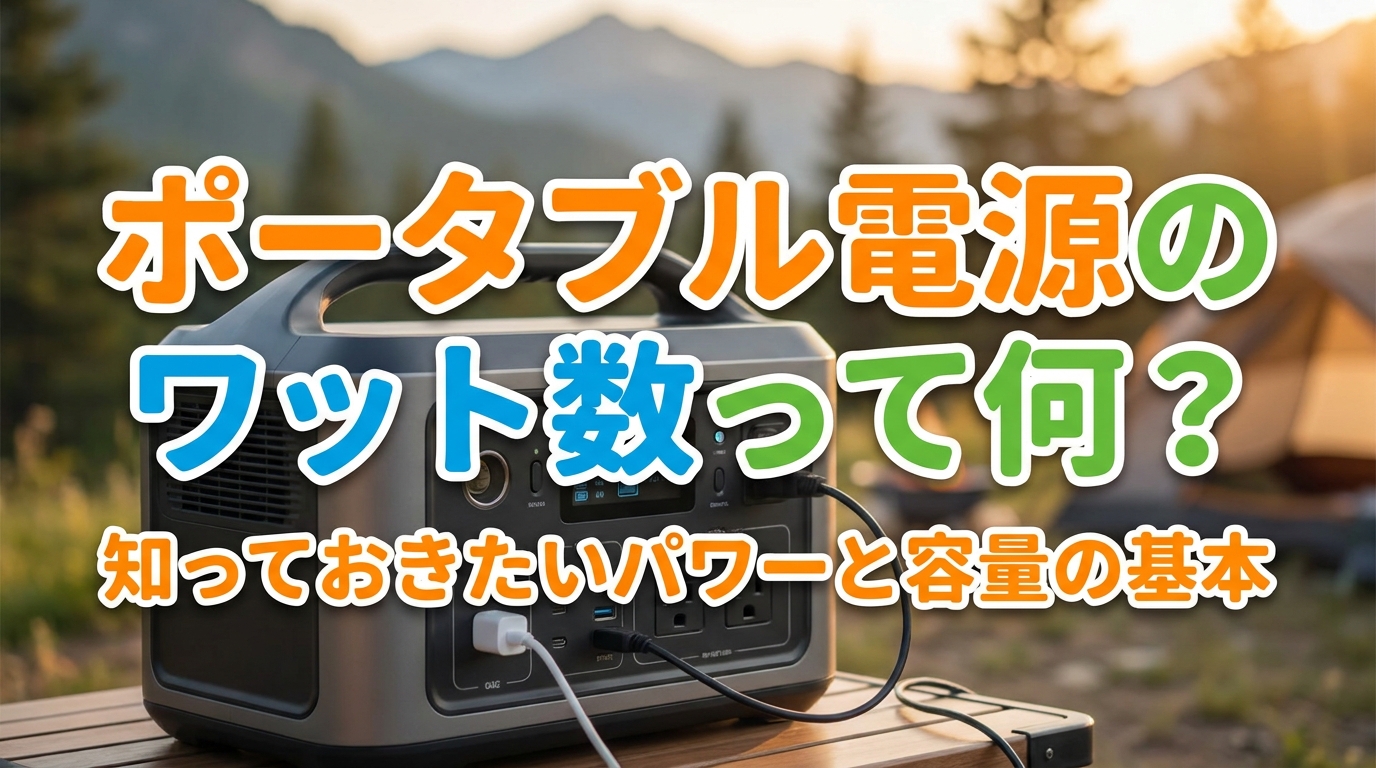 ポータブル電源のワット数って何？