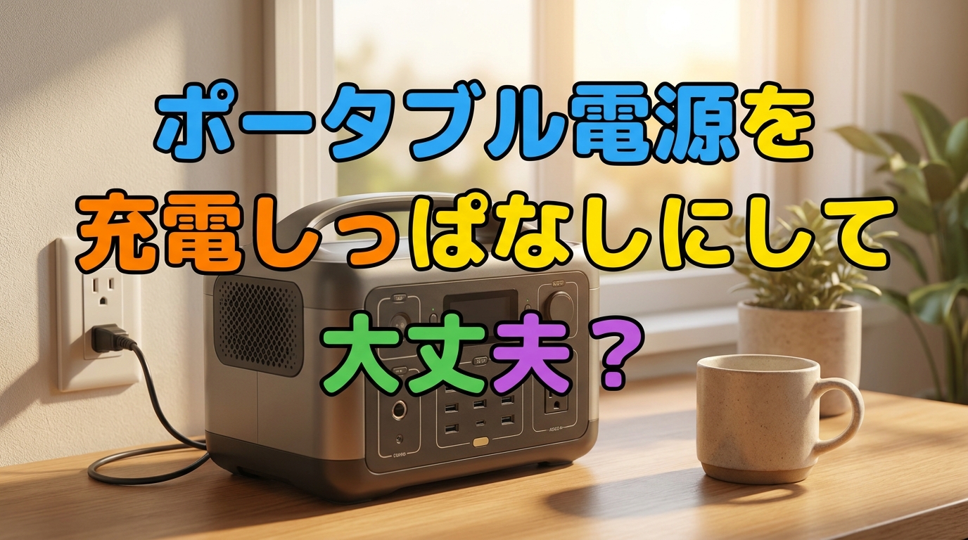 ポータブル電源を充電しっぱなしにして大丈夫?