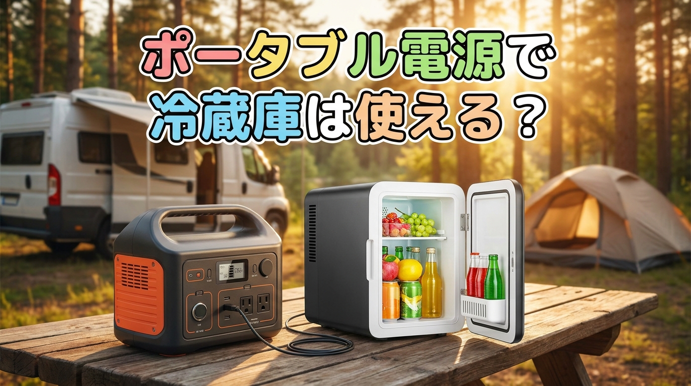 ポータブル電源で冷蔵庫は使える？