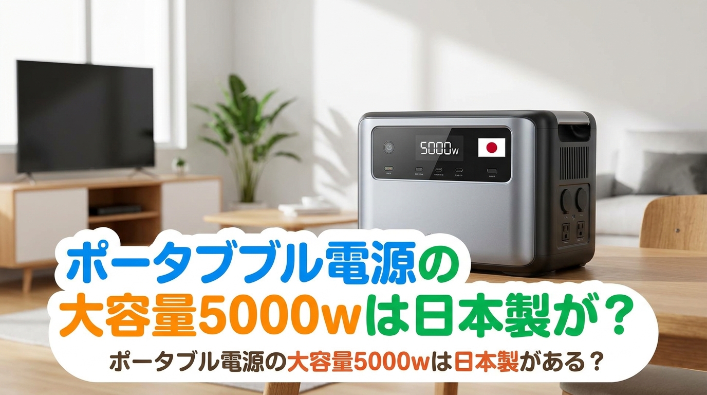 ポータブル電源の大容量5000wは日本製がある？