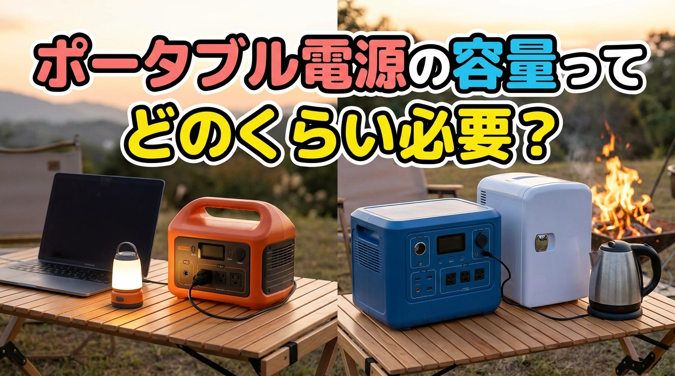 ポータブル電源の容量ってどのくらい必要?