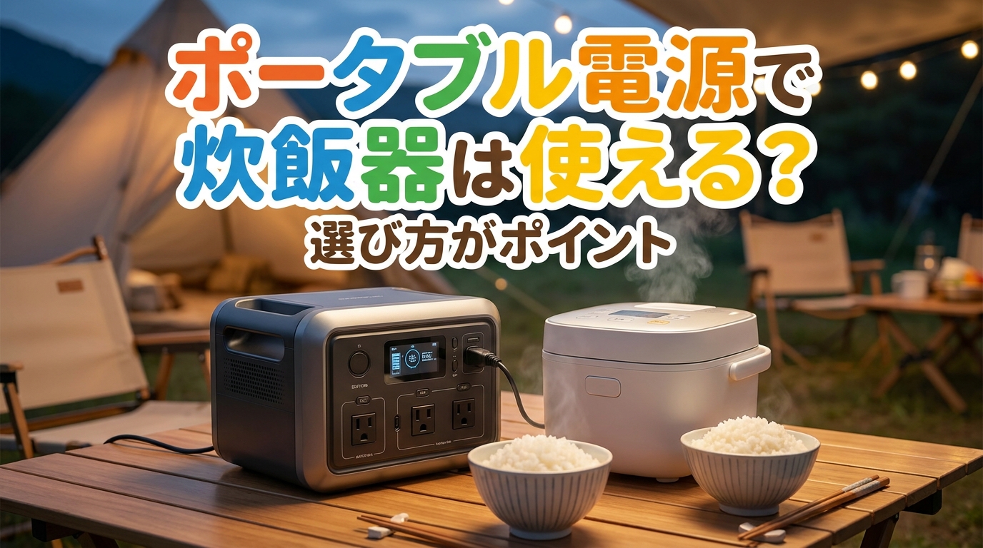 ポータブル電源で炊飯器は使える？