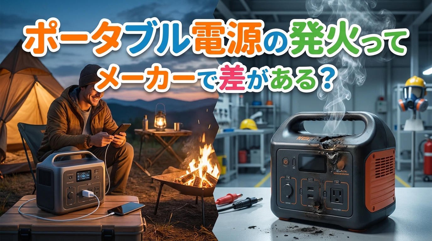 ポータブル電源の発火ってメーカーで差がある？