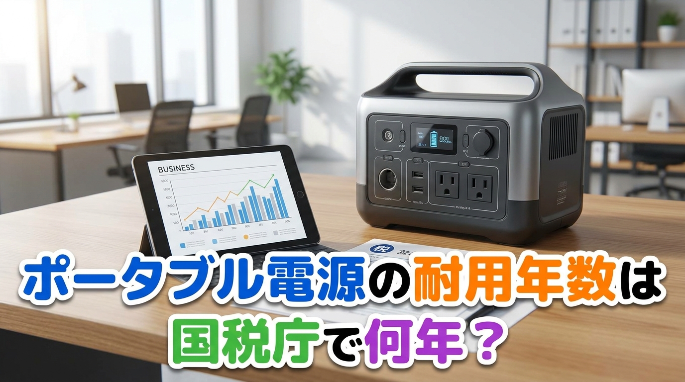 ポータブル電源の耐用年数は国税庁で何年？